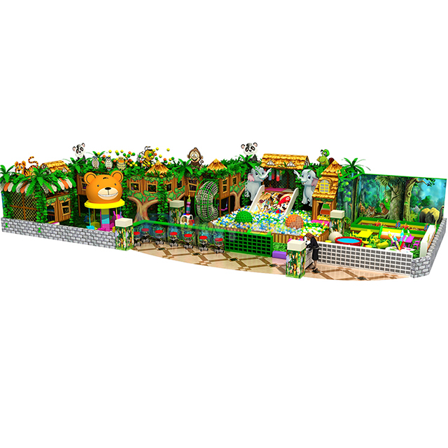 Jungle Themed Adventure Indoor Soft Play Equipment with Ball Pit