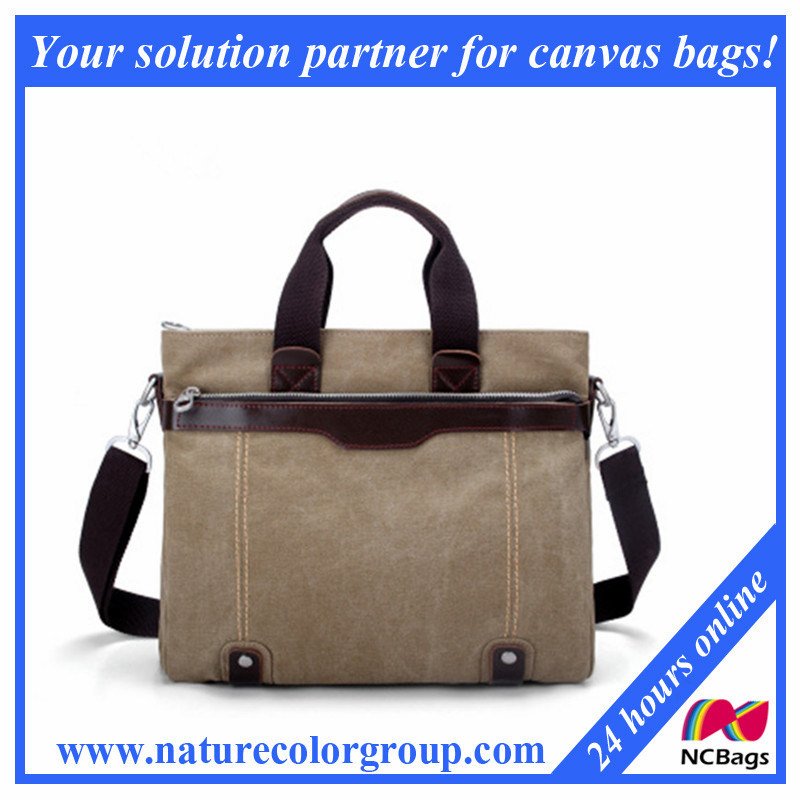 Men′s Canvas Laptop Handbag Bag