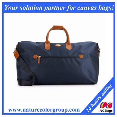 Classic and fashion Leather Trimmed Canvas Carry-on Duffel Bag