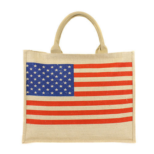 American Flag Jute Bag 