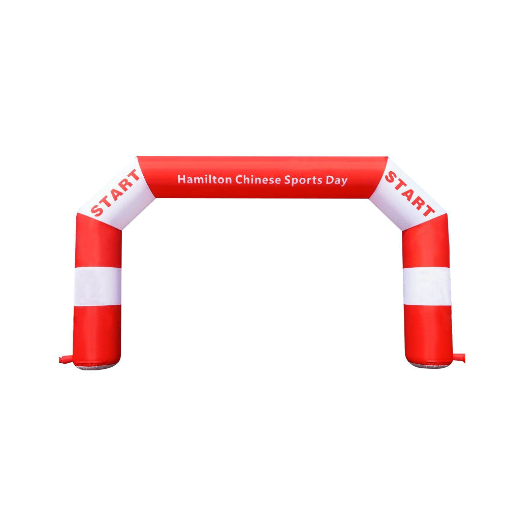 White Inflatable Arch Custom Logo Printing Inflatable Finish Line Arch for Event