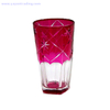 modern style mouth blown and handmade pink glass drinking cup 
