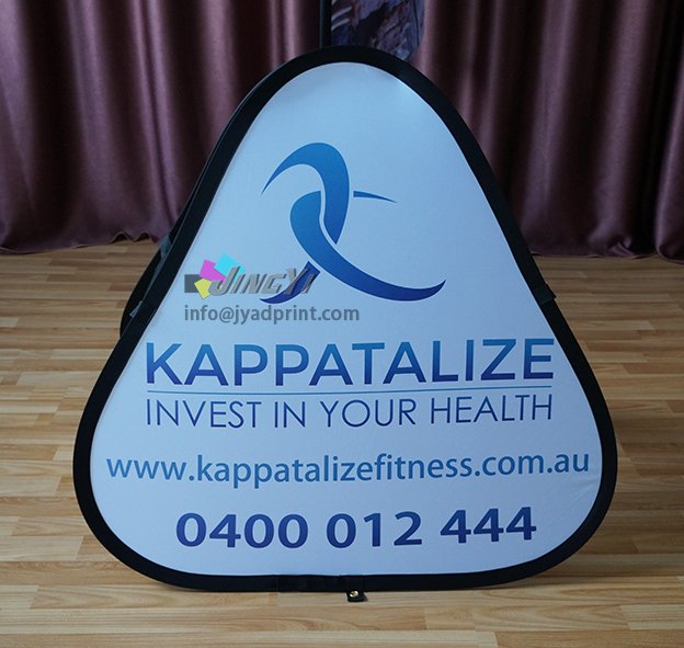 Protable POPup Folding Banner, Triangle/Trilateral Pop up a Frame Banner Stand Printing