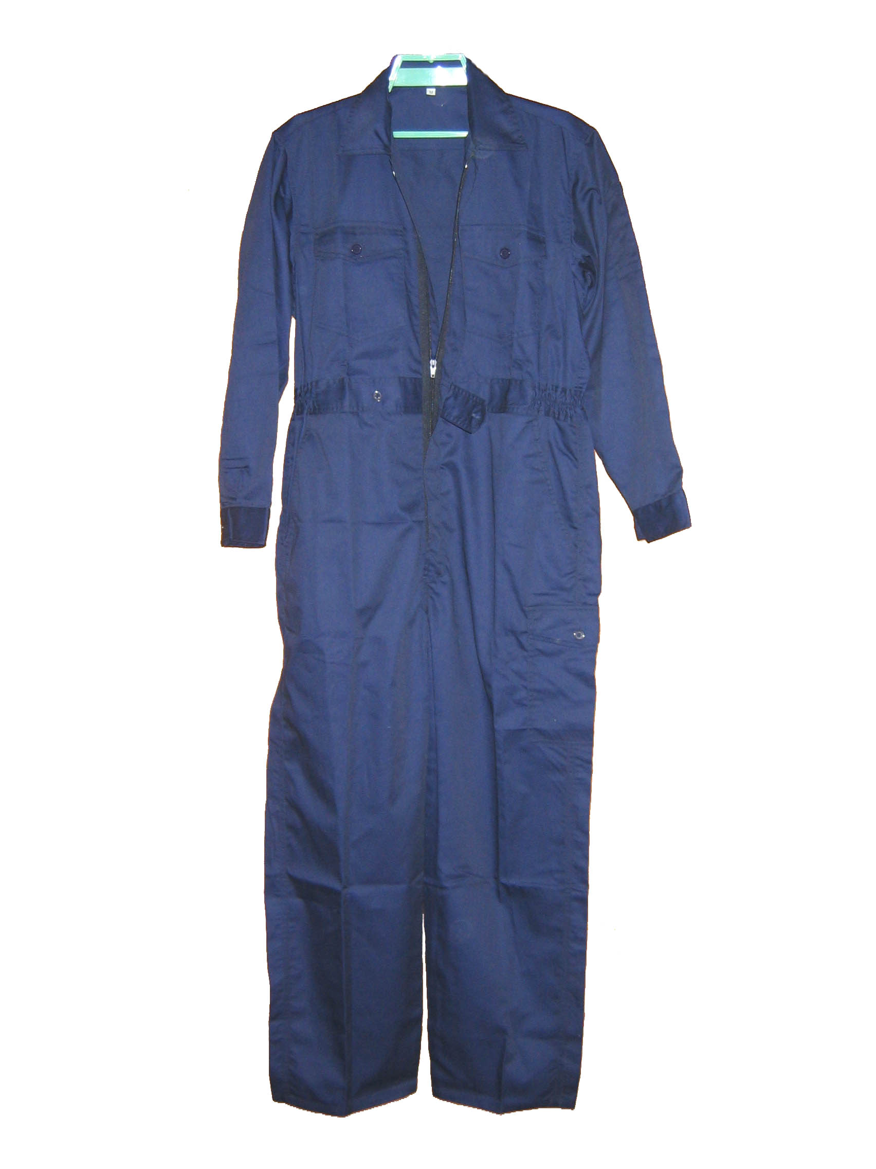 Navy blue one piece work garments coverall
