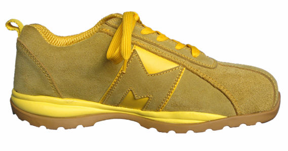 Yellow Steel toe Athletic Sporty Running Shoes