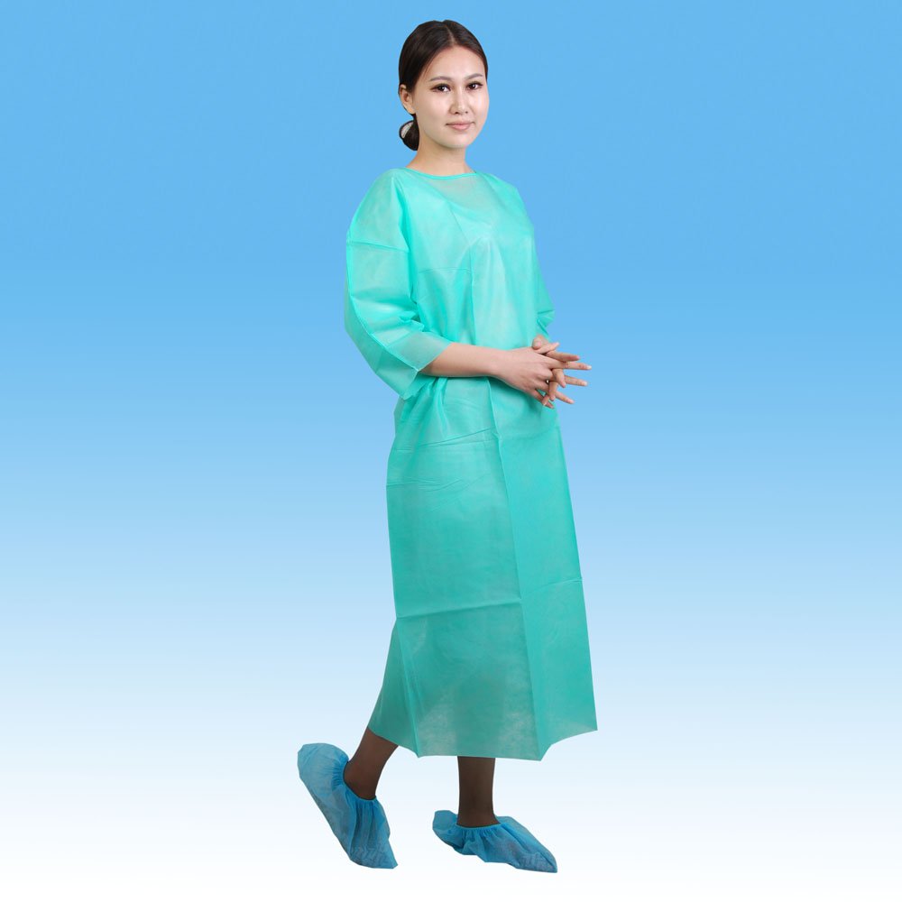 Waterproof PP+PE Isolation Gown with Knitted Cuff 