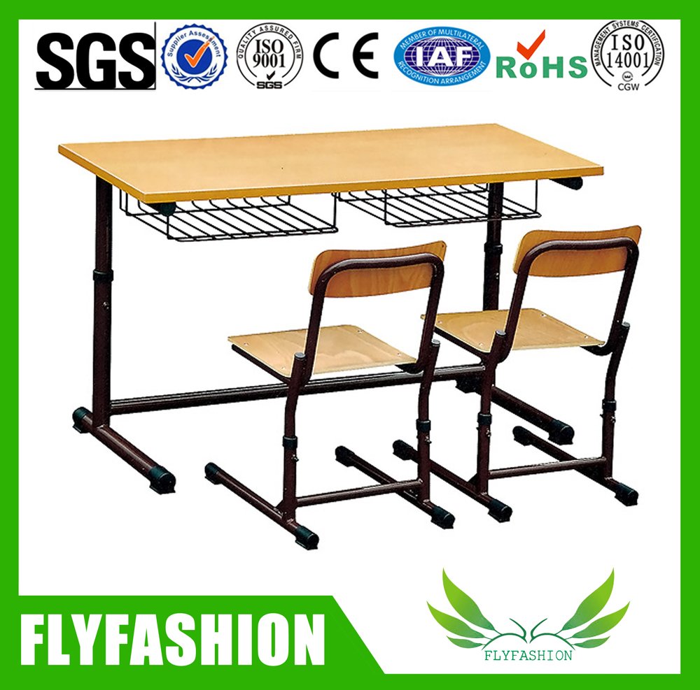 Tipo simple popular escritorio de la escuela del doble y silla (SF-10D)