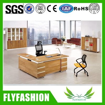 escritorio de madera en forma de L ejecutivo de la oficina para la venta (ET-38)