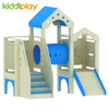蓝色城堡木制滑梯亲子室内益智滑滑梯儿童游戏乐园