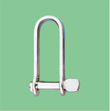 S/S STAMP HALYARD SHACKLE WITH SINGLE PIN