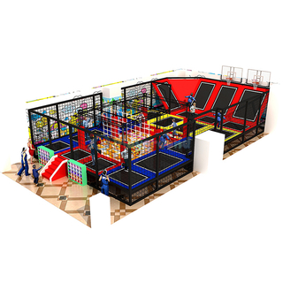 Custom Amusement Park Indoor Playground Trampoline Ninjia Course