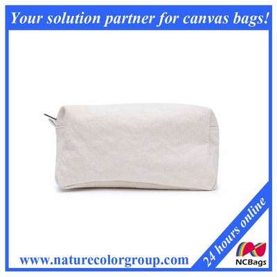 White Canvas Small Cosmetic Bag for Promotion