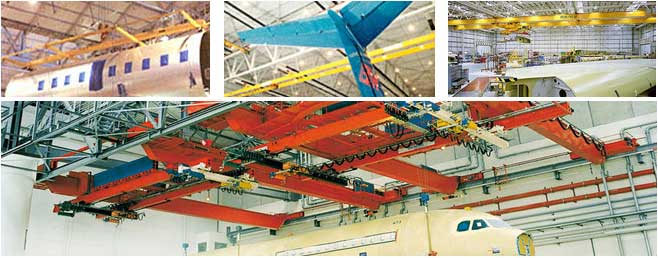 Overhead Cranes For Aircraft Manufacturing