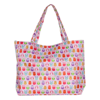 Pink Owl supermarket shopping bag