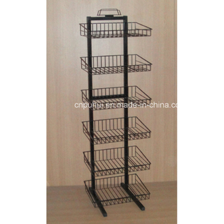 Metal Wire Floor Basket Stand (PHY323)