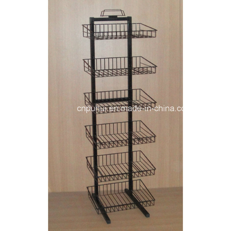 Metal Wire Floor Basket Stand (PHY323)