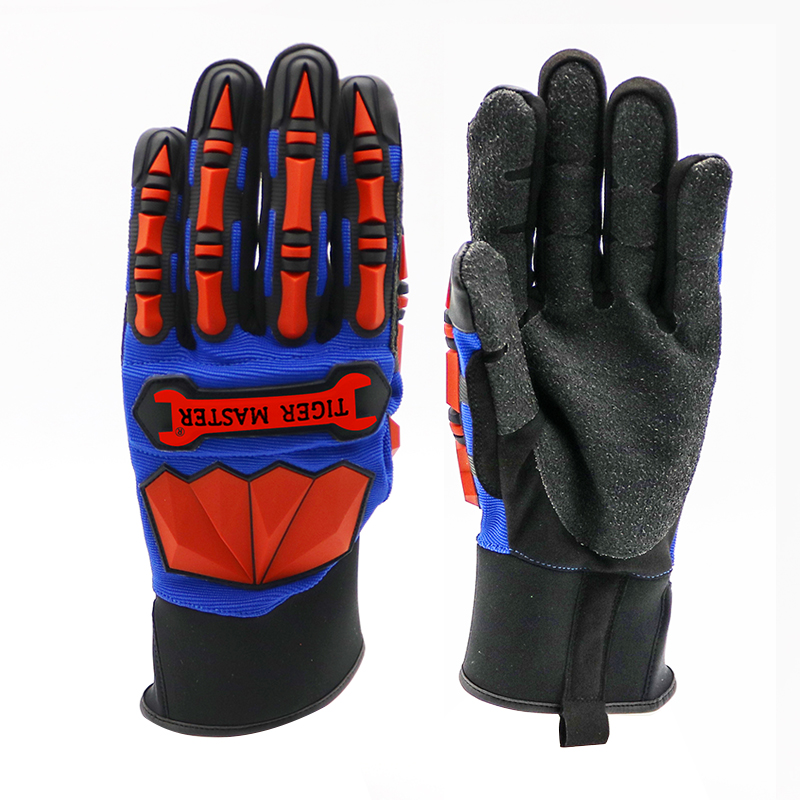 TPR impact resistant anti cut oil & gas industry mechanic gloves Buy oil & gas industry