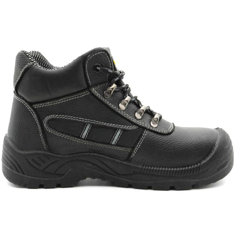 Non-slip Steel Toe Anti Puncture Industrial Safety Shoes Black