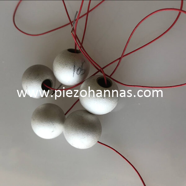 Esferas de cerâmica piezo personalizadas em estoque para hidrofone