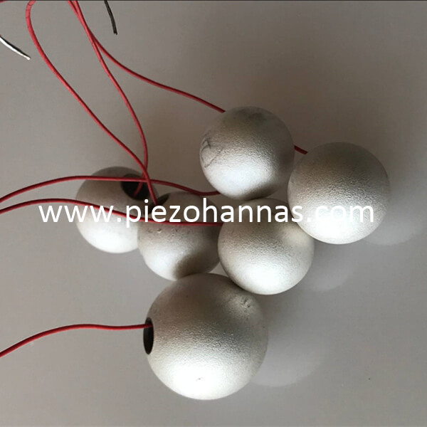 Transdutor piezoelétrico Pzt Materials Piezo Sphere Pzt para microfone subaquático