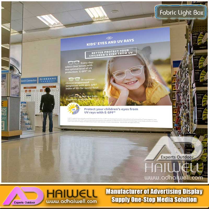 LED rahmenlose Aluminiumgewebe Lichtbox Digital Display Screen Signage
