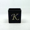 1000ml large matte white and black square glass candle holder