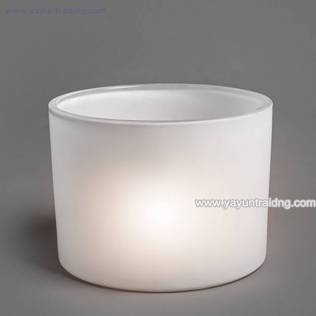 wholesale matte white votive glass candle holder