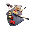slate stone cheese board and tray with rope