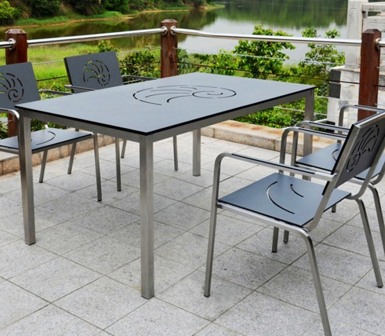 Brinkley Compact Laminate في الهواء الطلق لتناول الطعام الجدول قمم