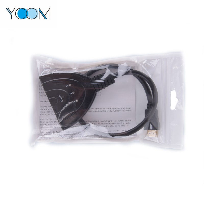 HDMI 1.4 Switch Pigtail 3 Ports Full 1080P