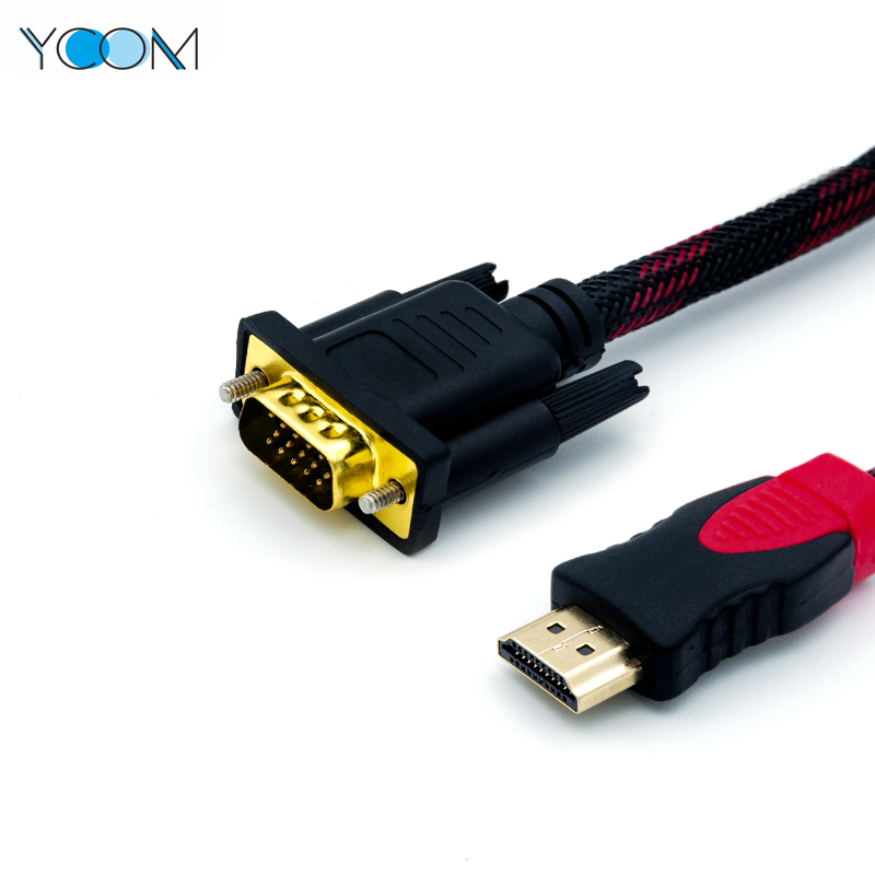 YCOM HDMI To VGA Cable For Desktop Laptop