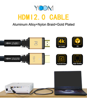 Cable HDMI con aleación de aluminio chapado en oro