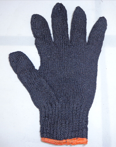 Cotton knitted wrist gloves