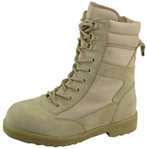 suede leather army boots with steel toe
