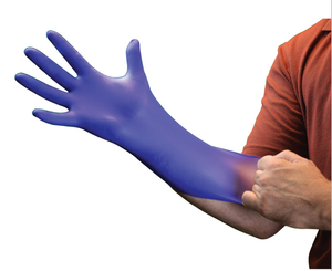 Indigo blue powder free disposable nitrile gloves