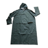 Military Green Water Proof Oil Chemical Resistant Raincoats Adult Men Long PVC Rain Coat 
