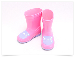 KRB-004 Pink cute unique waterproof girls rubber rain boot