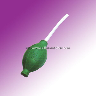 Pear shape syringe vaginal douche