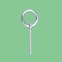 S/S WELDED WOODEN THREADED EYE WITH ROUND RING