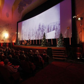 Customized Large Flat Frame Projection Screen With Standing