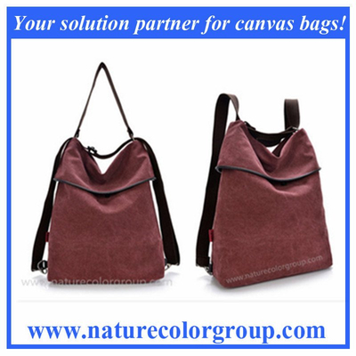 Functional Three-Way Handbag Messenger Bag Backpack for Ladies