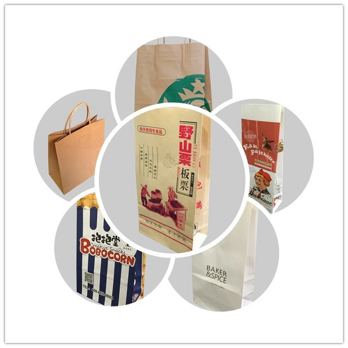 Rodillo RX2-320/450 que introduce la bolsa de papel inferior cuadrada que hace la máquina (CE)