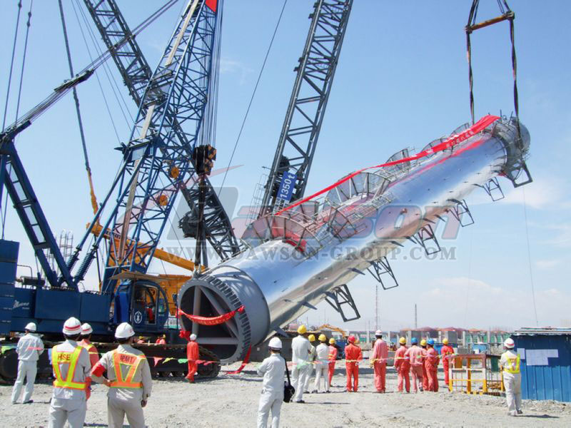 WLL 200T Polyester Round Slings, 200000kg Heavy Duty Endless Type Crane