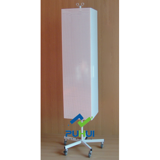 Four Sides Sheet Metal Revolving Pegboard Display (PHY204)