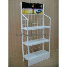 3 tier floor metal lubricant display rack