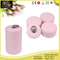 White Pink Round tube 4 tray PU leather Jewelry Storage Gift Box