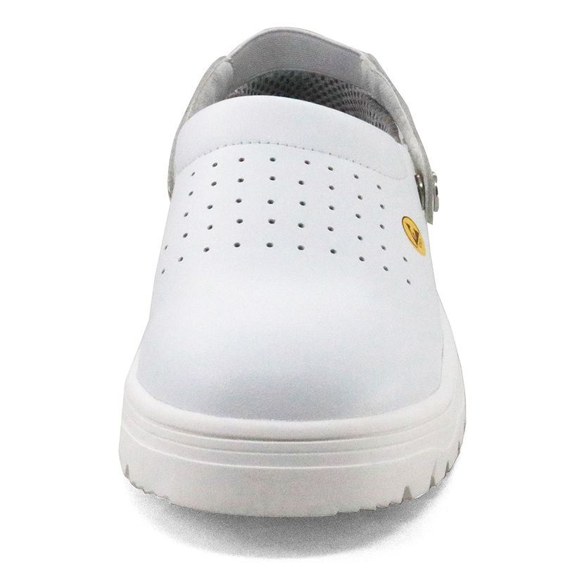 White Steel Toe ESD Chef Summer Sandal Safety Shoes for Work