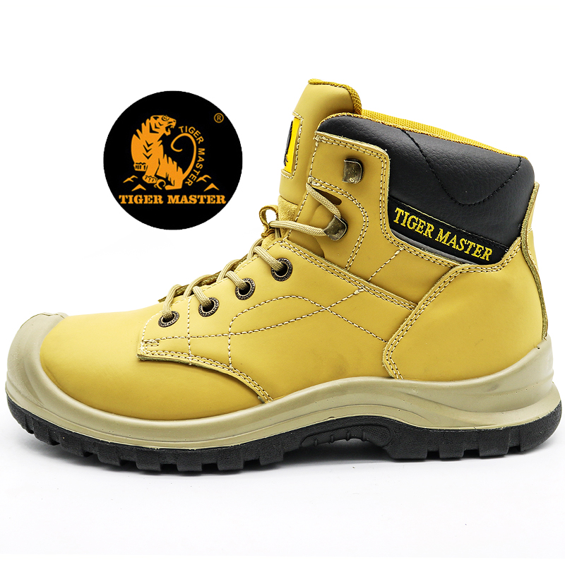Oil slip resistant anti puncture mining safety shoes steel toe