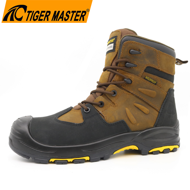Heat Resistance Rubber Sole Men Safety Shoes with Steel Toe