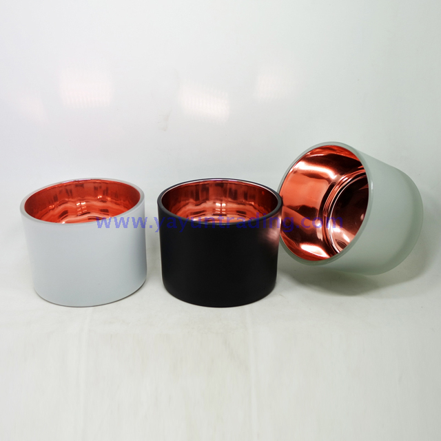 2019 new arrival best selling promotional rose gold flat glass candle holder